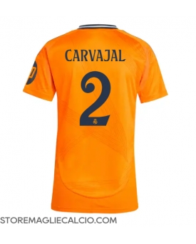 Real Madrid Daniel Carvajal #2 Maglia Gara Trasferta Repliche 2024-25 Donna